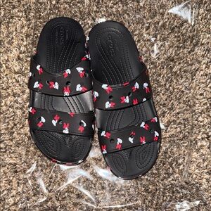 CROCS Black and Red Character Slide Sandals